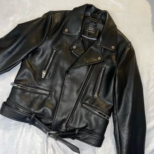 Black leather jacket